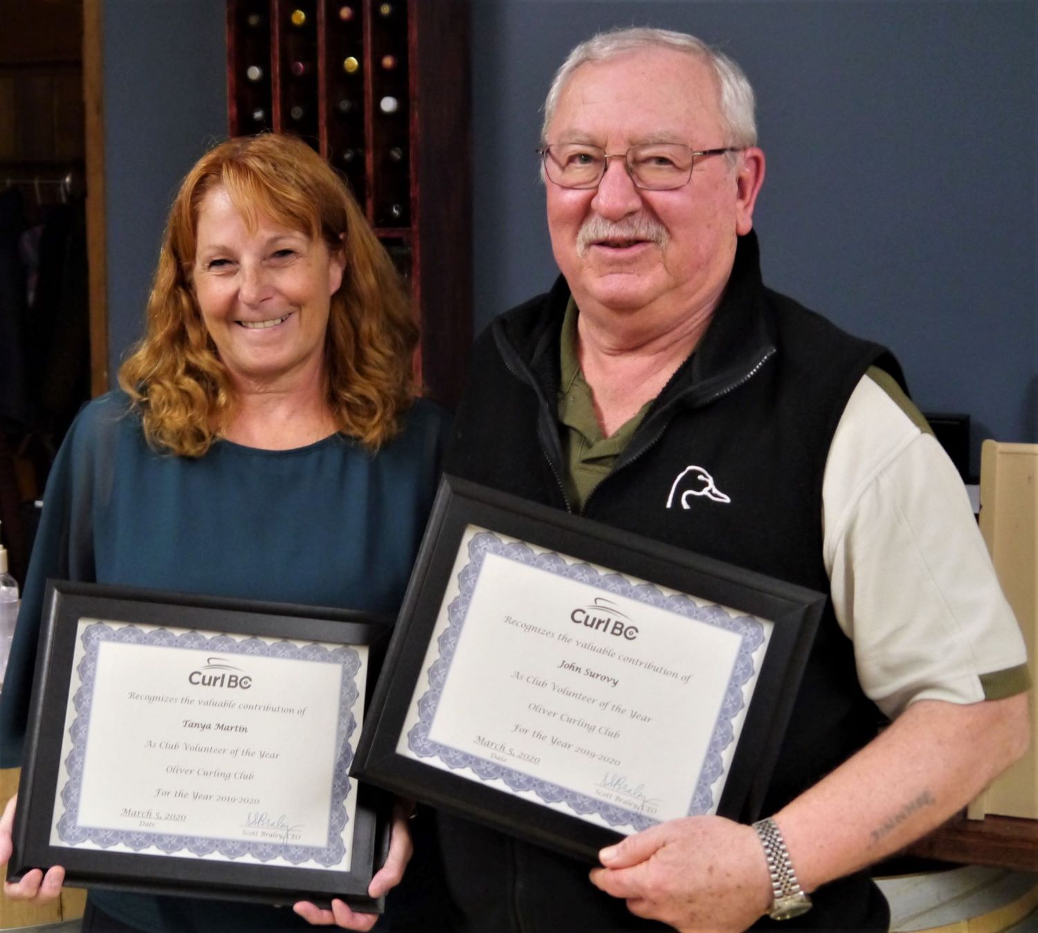 2019 20 Club Volunteers of Year Tanya Martin John Surovy 3