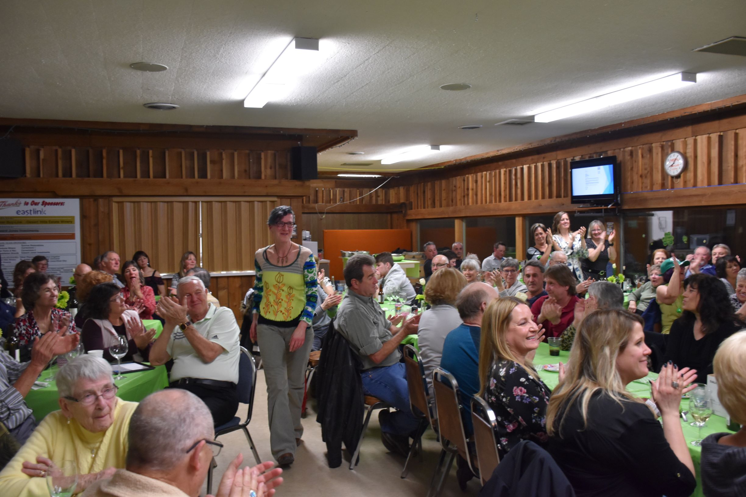 Volunteer of Year Jean Lederer going up to accept award